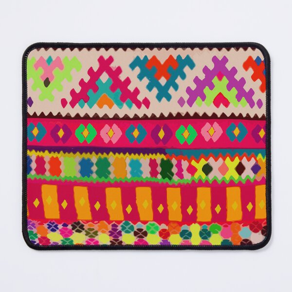 Item preview, Multicolor embroidery maximalist chevron decor dopamine dressing print designed and sold by T-Mex.