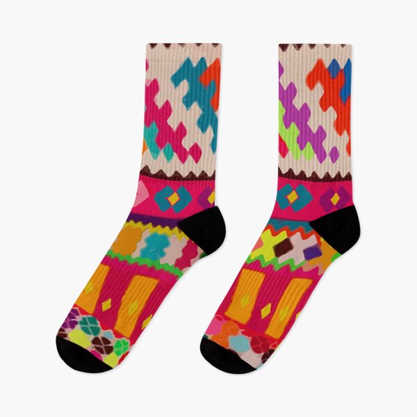 Item preview, Multicolor embroidery maximalist chevron decor dopamine dressing print  designed and sold by T-Mex.