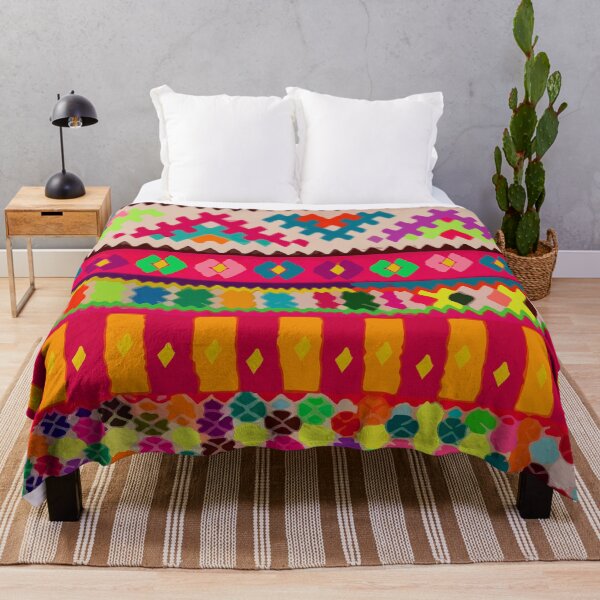 Item preview, Multicolor embroidery maximalist chevron decor dopamine dressing print  designed and sold by T-Mex.