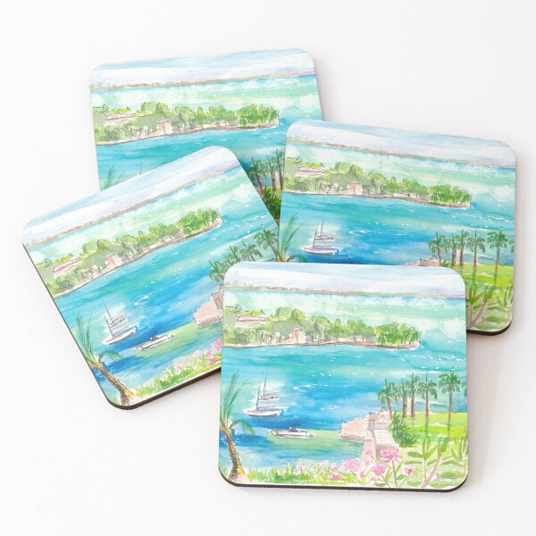 Item preview, Bermuda Tropical Seascape with Islands and Bays designed and sold by artshop77.