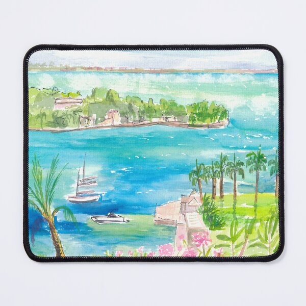 Item preview, Bermuda Tropical Seascape with Islands and Bays designed and sold by artshop77.