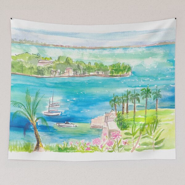 Item preview, Bermuda Tropical Seascape with Islands and Bays designed and sold by artshop77.
