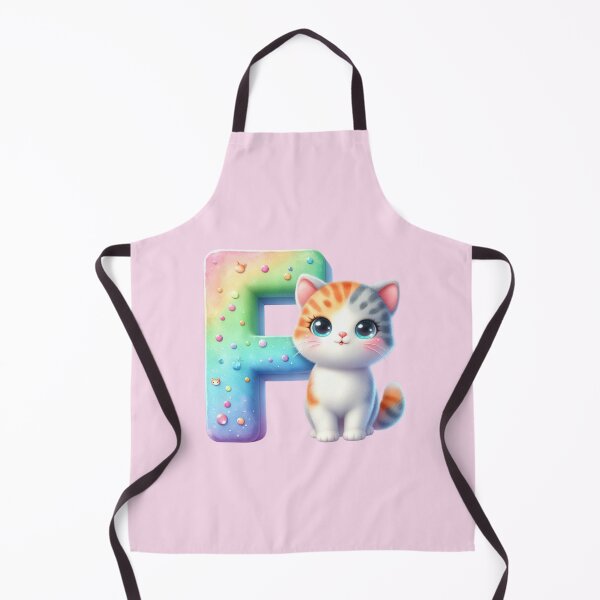 Item preview, Cute Cat Rainbow Letter F designed and sold by NettiesWallArt.