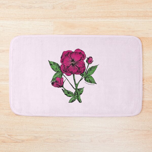 Item preview, Deep Pink Pompon Rose Bloom Semi-Double 8-15 Petals In 2 Rows designed and sold by Rachael Taylor.