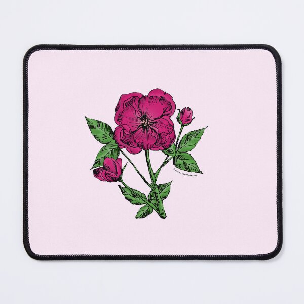 Item preview, Deep Pink Pompon Rose Bloom Semi-Double 8-15 Petals In 2 Rows designed and sold by Rachael Taylor.