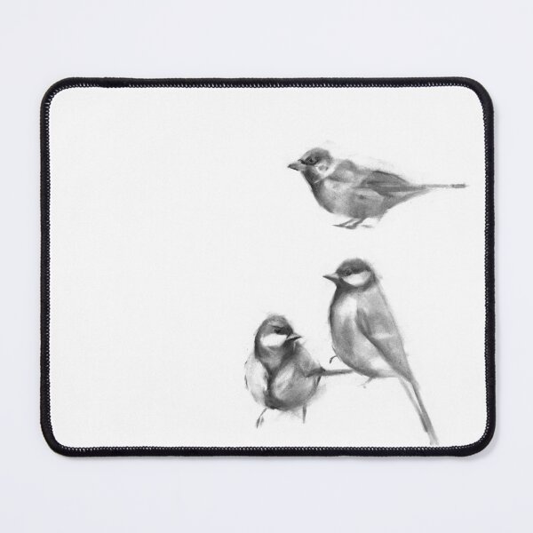 Item preview, bird black and white charcoal designed and sold by s-flo-art.