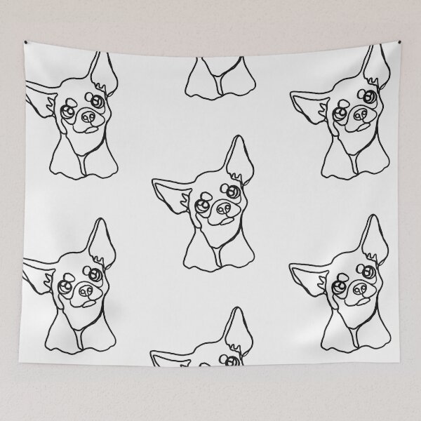 Item preview, Chihuahua One Line Art designed and sold by DrawesomeStudio.