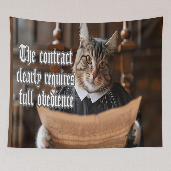 Aperçu de l'œuvre Contrat de chat créée et vendue par Surreallytee.