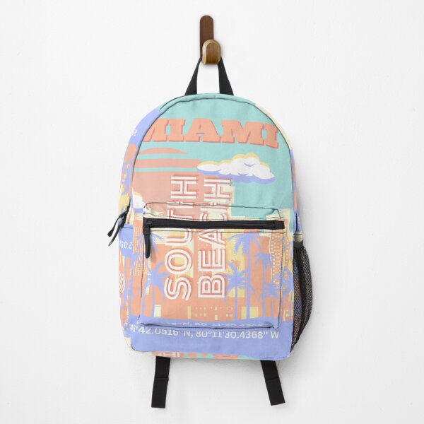 Artikelvorschau, Miami Beach, Miami Travel Art, Preppy Room, Pastell entworfen und verkauft von Magic Love Art Print.