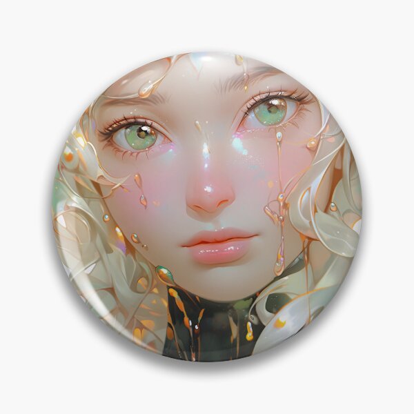 Item preview, Ethereal Luminescent Slime Drip Nymph Anime Girl designed and sold by bubblegoth.