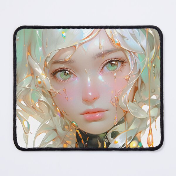 Item preview, Ethereal Luminescent Slime Drip Nymph Anime Girl designed and sold by bubblegoth.