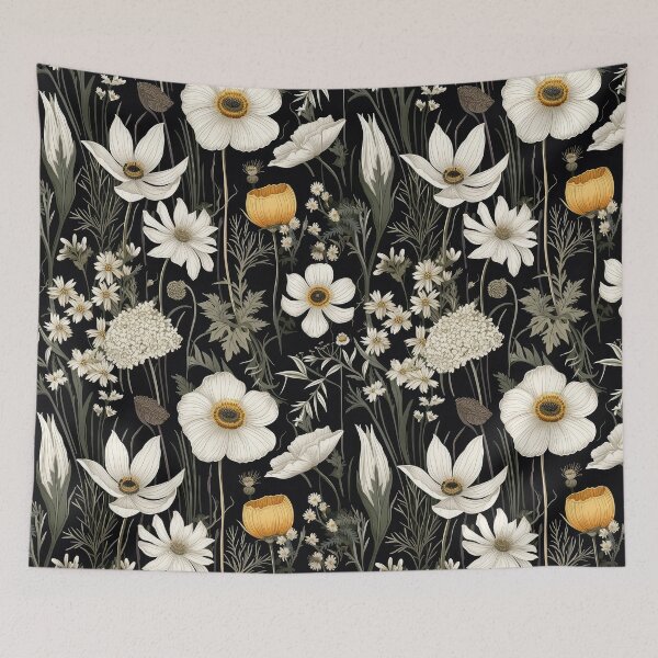 Item preview, Neutral Wildflowers Meadow designed and sold by Magnuna.