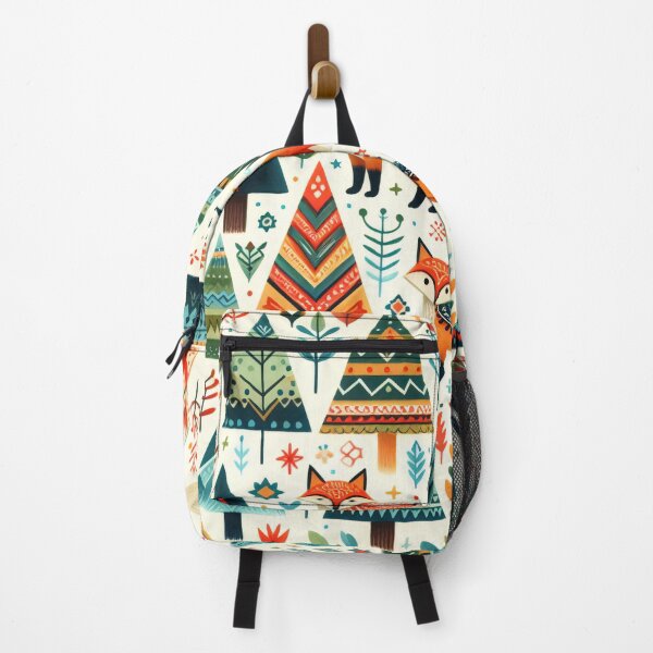 Item preview, Scandinavian Folk Art Fox Animal pattern by heidiannemorris  designed and sold by FOLK ART FUSION.
