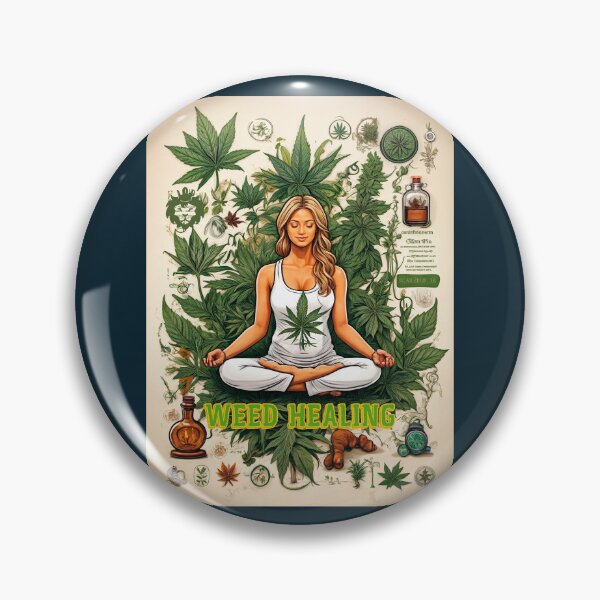 Item preview, Weed Healing yoggi poster designed and sold by GreenKingShop.