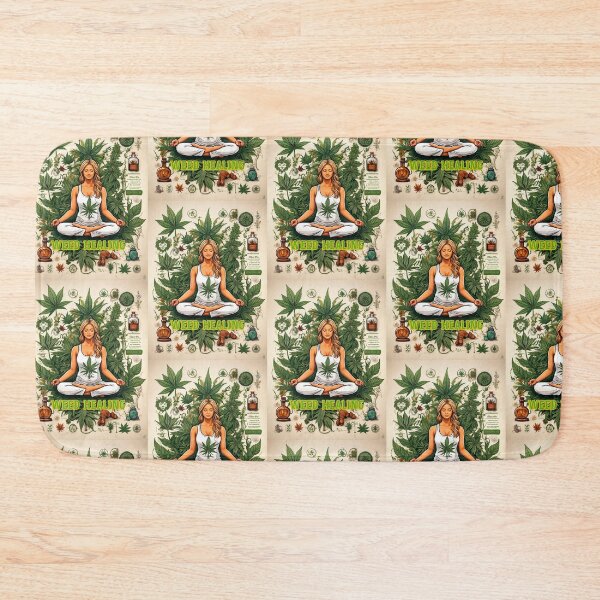 Item preview, Weed Healing yoggi poster designed and sold by GreenKingShop.