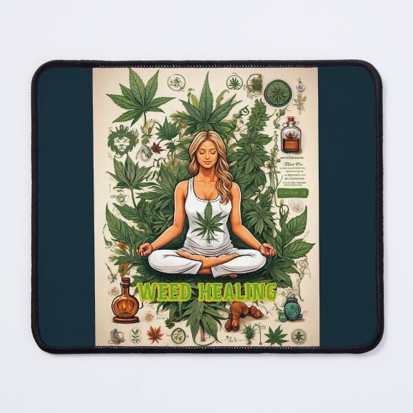 Item preview, Weed Healing yoggi poster designed and sold by GreenKingShop.
