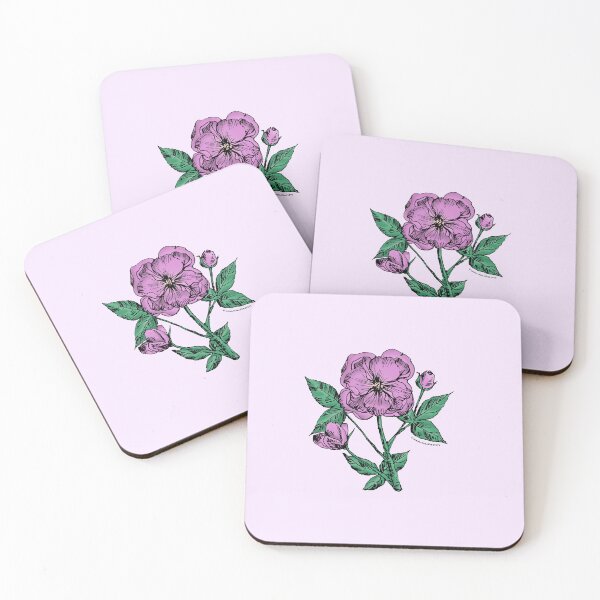 Item preview, Purple Pompon Rose Bloom Semi-Double 8-15 Petals In 2 Rows designed and sold by zenithcreative.