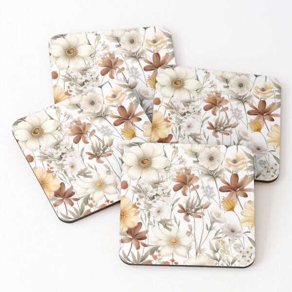 Item preview, Neutral Wildflowers Meadow designed and sold by Magnuna.