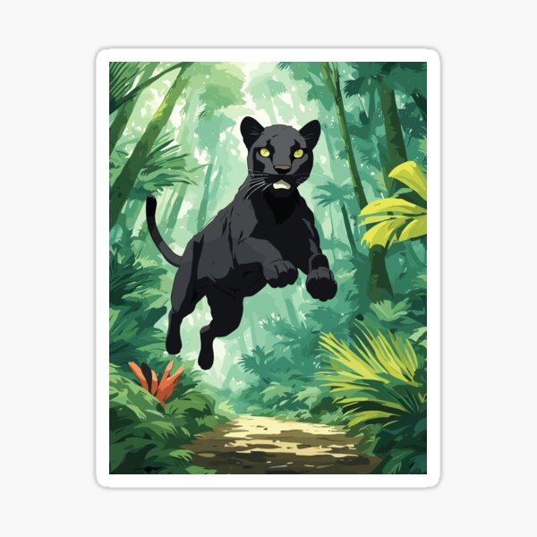Vista previa del artículo con la obra «Puma negro», diseñado y vendido por mataig.