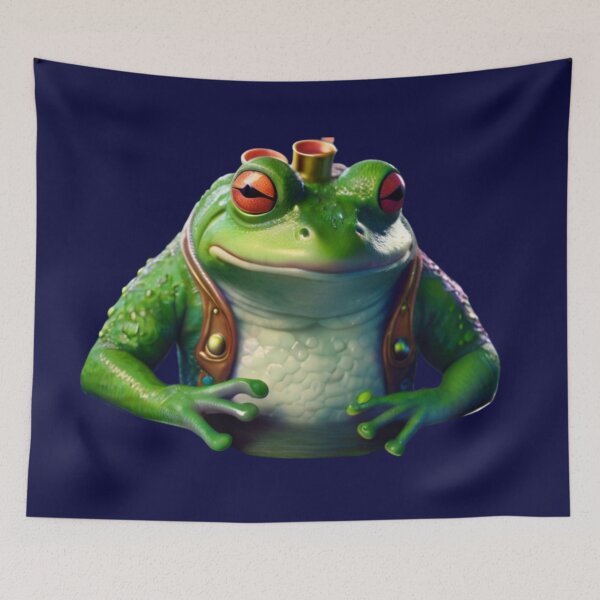 Item preview, Croak-Worthy Chic: Eye-Catching Frog Tee designed and sold by DunuStore.