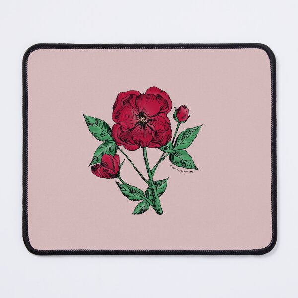 Item preview, Dark Red Pompon Rose Bloom Semi-Double 8-15 Petals In 2 Rows designed and sold by Rachael Taylor.