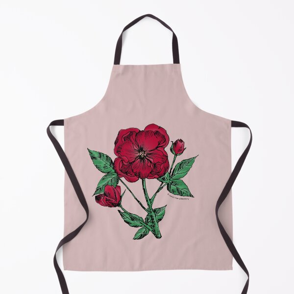 Item preview, Dark Red Pompon Rose Bloom Semi-Double 8-15 Petals In 2 Rows designed and sold by Rachael Taylor.