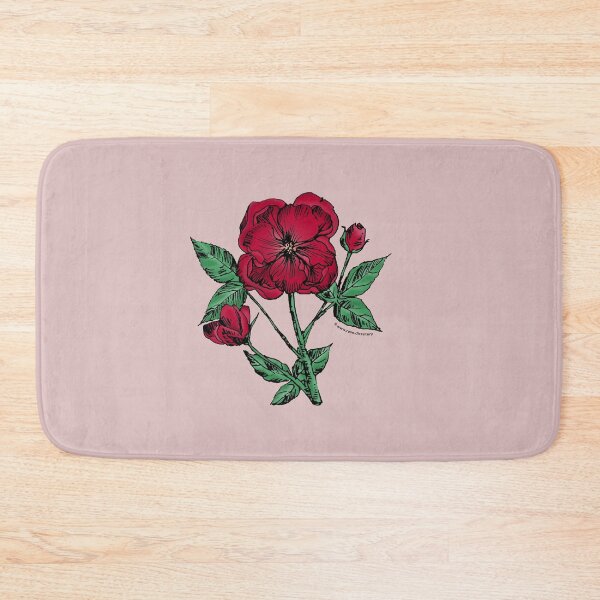 Item preview, Dark Red Pompon Rose Bloom Semi-Double 8-15 Petals In 2 Rows designed and sold by Rachael Taylor.