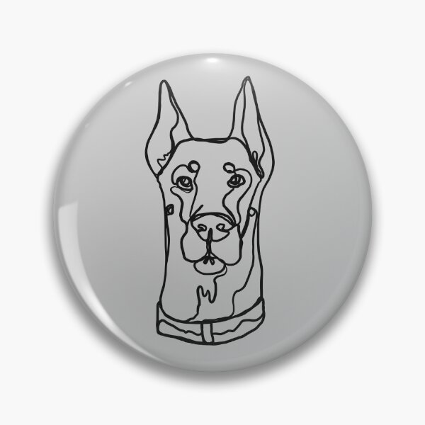 Item preview, Doberman One Line Art designed and sold by DrawesomeStudio.