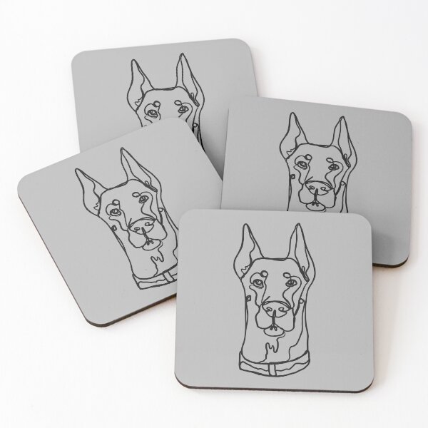 Item preview, Doberman One Line Art designed and sold by DrawesomeStudio.