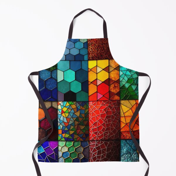 Item preview, Fantasy pattern abstract blue yellow red black green lines surfaces designed and sold by G-M-Designs.