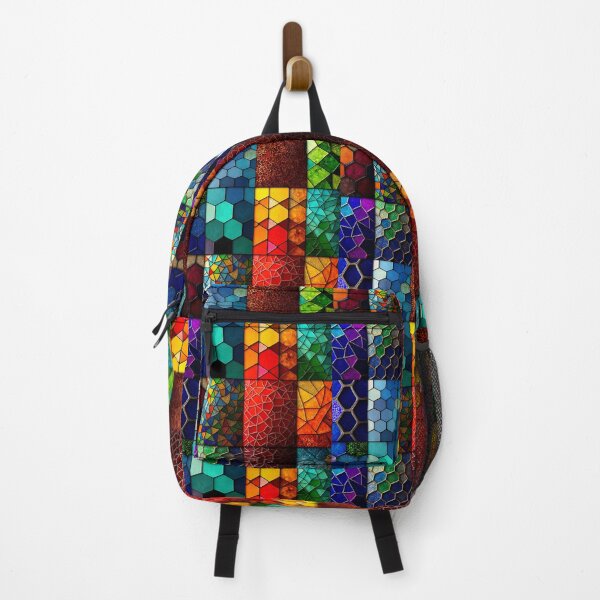 Item preview, Fantasy pattern abstract blue yellow red black green lines surfaces designed and sold by G-M-Designs.