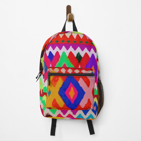Item preview, Vibrant multicolor rhombus embroidery maximalist boho chic decor designed and sold by T-Mex.