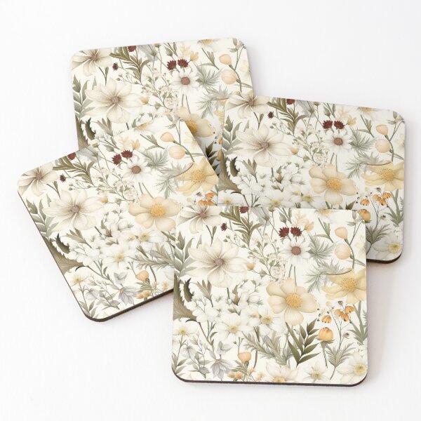 Item preview, Neutral Wildflowers Meadow designed and sold by Magnuna.