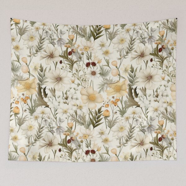 Item preview, Neutral Wildflowers Meadow designed and sold by Magnuna.