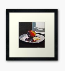 Plum in a Sunny Window Framed Print