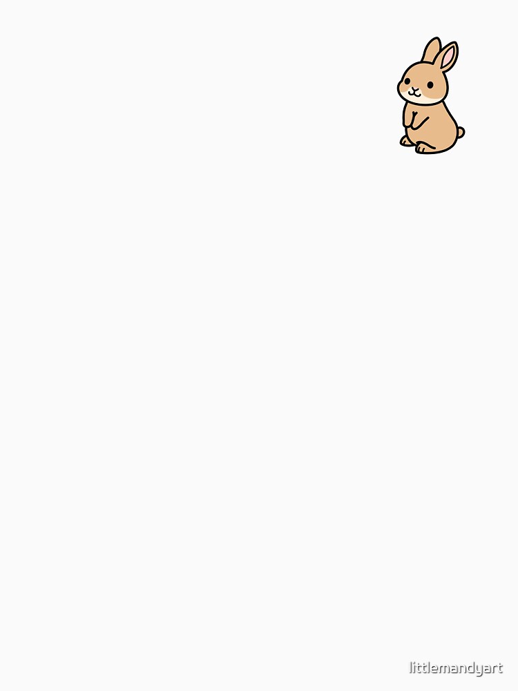 Thumbnail 7 of 7, Classic T-Shirt, Brown Bunny designed and sold by littlemandyart.