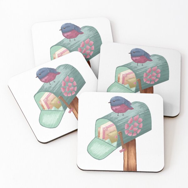Item preview, Cottage Mailbox and Pink Robin designed and sold by Pixel & Petal Co..