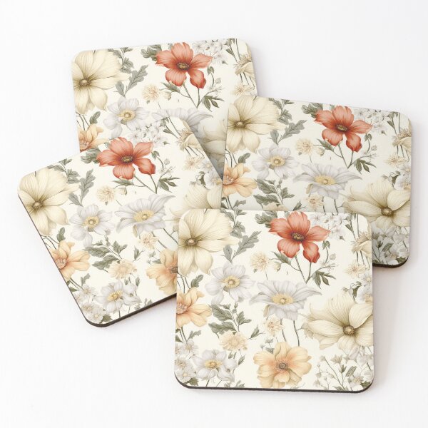 Item preview, Neutral Wildflowers Meadow designed and sold by Magnuna.