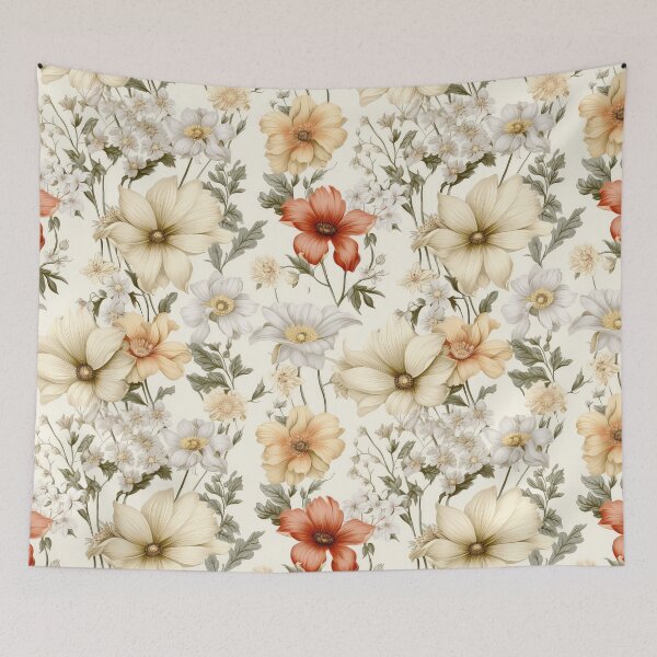 Item preview, Neutral Wildflowers Meadow designed and sold by Magnuna.