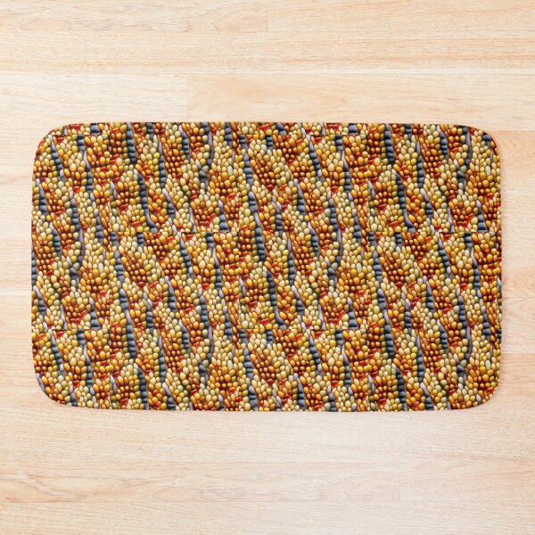 Item preview, fantasy pattern yellow colorful circles lines surfaces corn kernel designed and sold by G-M-Designs.
