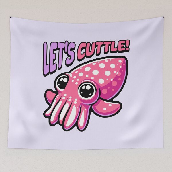Item preview, Let's Cuttle! Cute Cuttle Fish Pun designed and sold by PMCreative.