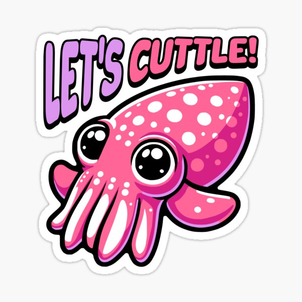 Item preview, Let's Cuttle! Cute Cuttle Fish Pun designed and sold by PMCreative.
