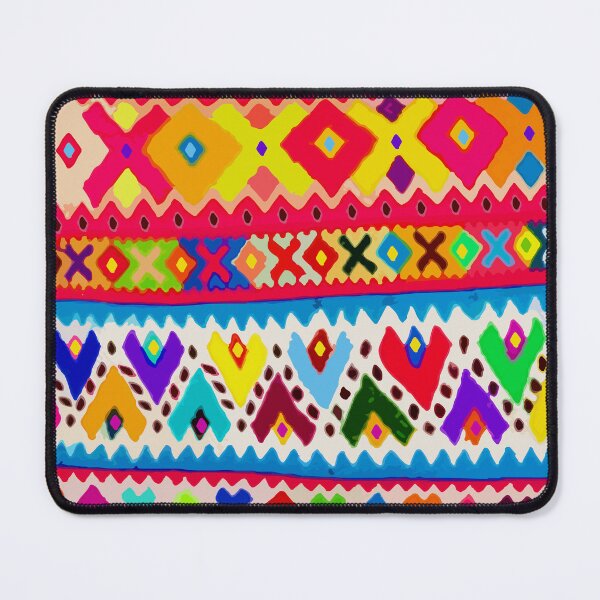 Item preview, Bright multicolor embroidery geometric folk art dopamine dressing designed and sold by T-Mex.