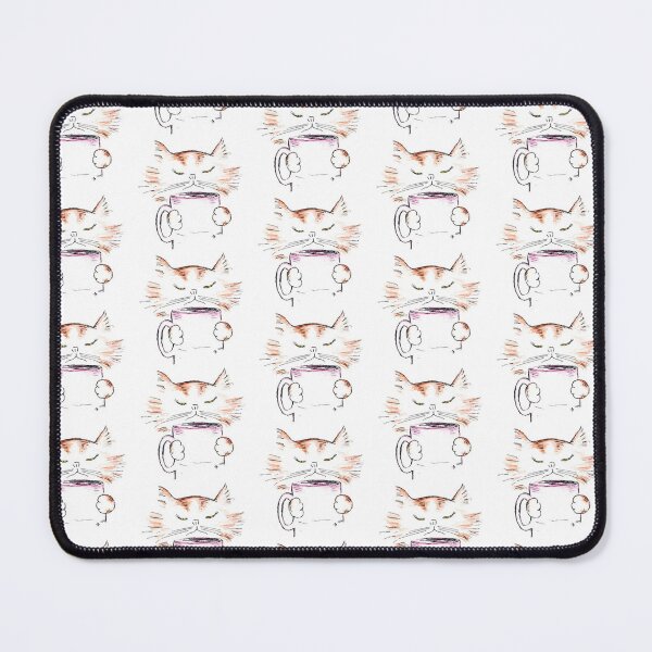 Item preview, Tired cat with coffee designed and sold by jennyhardee.