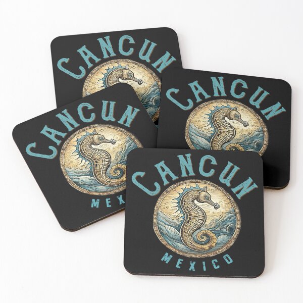 Item preview, Cancun Mexico Vintage Seahorse Nautical Design designed and sold by Futurebeachbum.