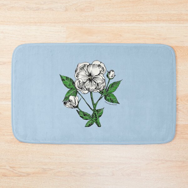 Item preview, White Pompon Rose Bloom Semi-Double 8-15 Petals In 2 Rows designed and sold by Rachael Taylor.