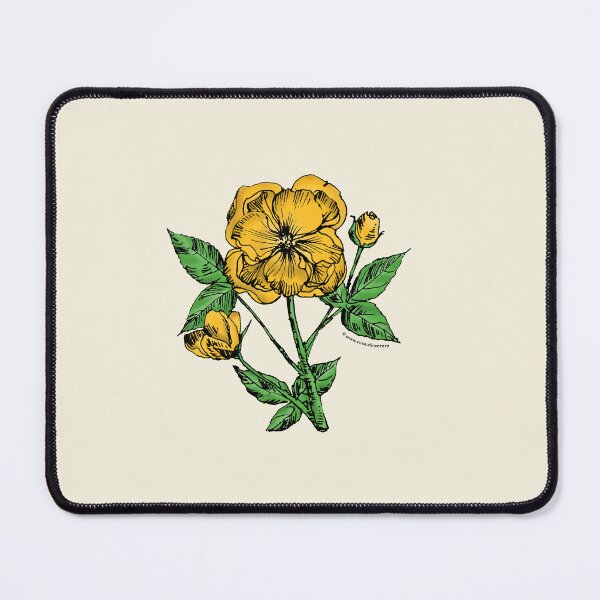 Item preview, Yellow Pompon Rose Bloom Semi-Double 8-15 Petals In 2 Rows designed and sold by Rachael Taylor.
