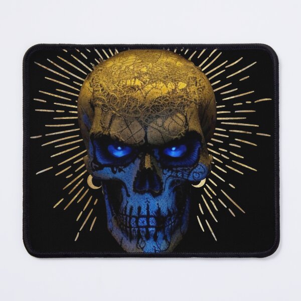 Item preview, BLUE - GOLD SKULL designed and sold by inarausch2023.
