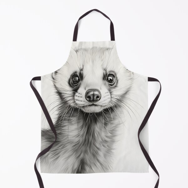 Item preview, Black and white weasel pencil drawing designed and sold by Pencil-Art.