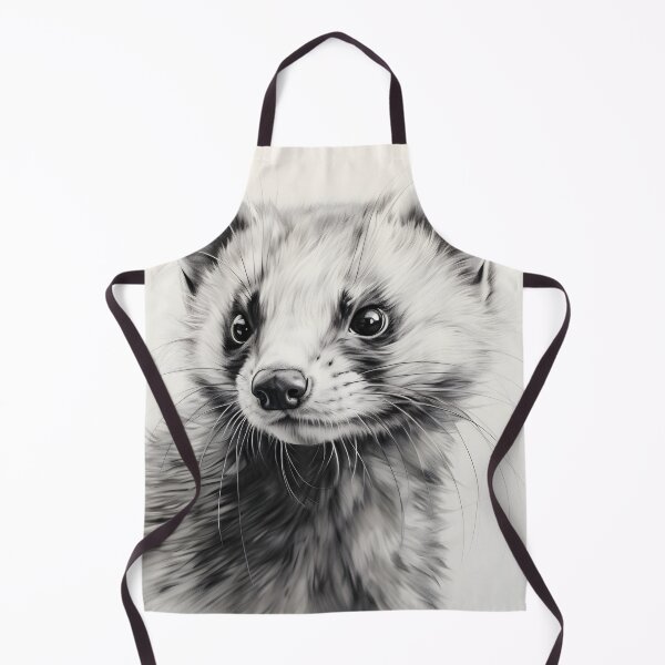Item preview, Black and white weasel pencil drawing designed and sold by Pencil-Art.